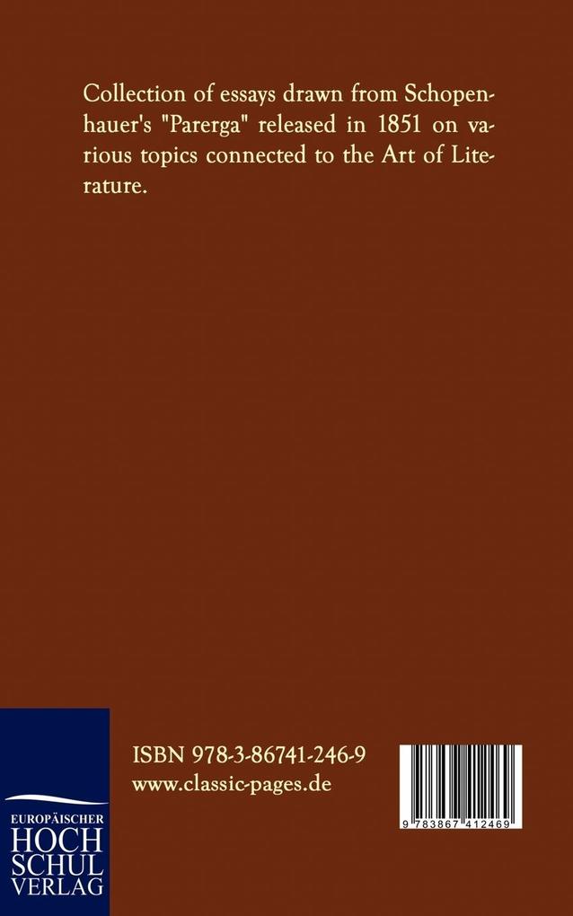 Weitere Ansicht: The Art of Literature | Arthur Schopenhauer