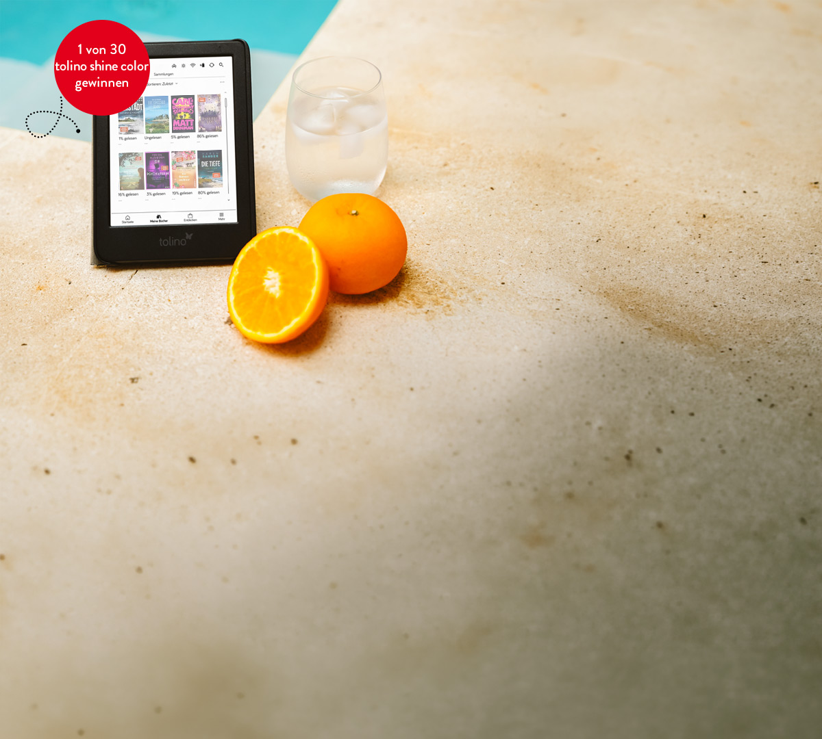 Wählen Sie Ihren eBook Favoriten für den Sommer und sichern sich die Chance auf einen von 30 tolino shine color eReadern!